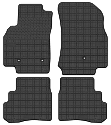 Produktbild von Gummi-Fußmatten für Opel Karl 2014-2019 (Schrägheck) – 4-tlg, Schwarz, passgenau – Wielganizator SolidTread