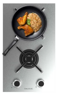 Image de Plaque de cuisson gaz Cecotec Bolero Squad G 2400S, 2 brûleurs, inox
