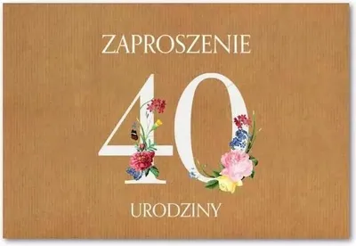 Obrázok produktu pre Pozvánka na narodeniny 40 ZT38 (10ks)