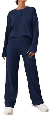 Produktbild von Damen-Jogginganzug-Set ohne Kapuze, für bequemen Alltagslook
