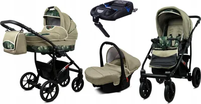 Immagine prodotto di BabyLux® Largo | Set 4in1 | Lern Leaf | Passeggino combinato | Set passeggino | Isofix-B