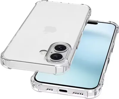 Obrázok produktu pre Puzdro na mobilný telefón pre iPhone 16 Nárazuvzdorné priehľadné ochranné puzdro zo silikónu/TPU