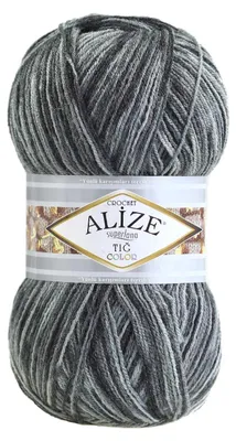 Produktbild von Strickgarn ALIZE Tig Color & Batik 25% Wolle, 100g, Farbvarianten multicolor, Farbe:winterkalt