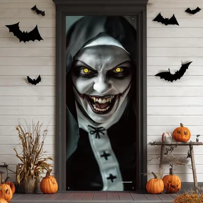 Produktbild von Halloween-Fensteraufkleber, 3D, 80 x 28 Zoll, gruseliges Deko-Motiv, Wandaufkleber zur Halloween-Dekoration