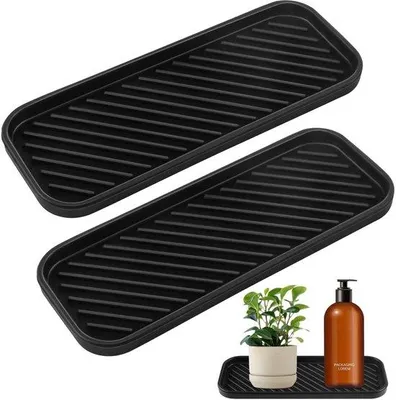 Produktbild von Silikon Spülbrett Organizer, schnell trocknend, schmal, für Schwämme und Bürsten