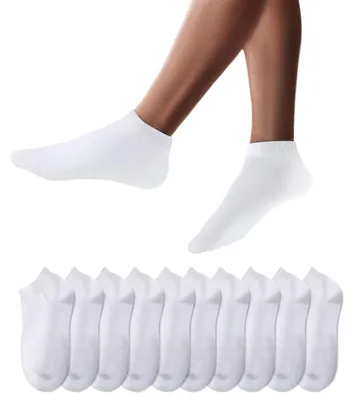Produktbild von YouShow Sneaker Socken Herren Damen 10 Paar Weiß Kurzsocken 43-46