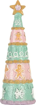 Immagine prodotto di Clayre & Eef Decorazione natalizia Albero di Natale Ø 9x25 cm plastica verde