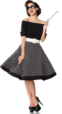 Produktbild von Vintage Swing-Kleid schulterfrei Größe: M