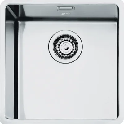 Produktbild von Smeg VFU40SFR, Unterbauspüle, Quadratisch, Edelstahl, Edelstahl, 1 Becken, Rechteckig