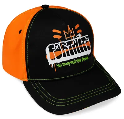 Produktbild von Fortnite Baseball Cap Kinder Jungen und Teens Basecap 100% Baumwolle Verstellbare Kappe Sport für Sommer Freizeit Urlaub Geschenke für Gamer (Schwarz/Orange)