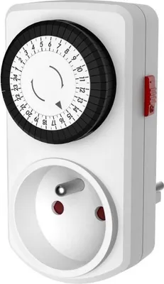 Immagine prodotto di Timer meccanico compatto GAO, 3680 W, 16 A, 96 commutazioni/giorno, bianco