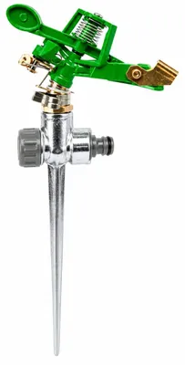 Produktbild von Impulsregner Rasensprenger Metall 360° Gartenregner Kreisregner Sprinkler auf Erdspieß
