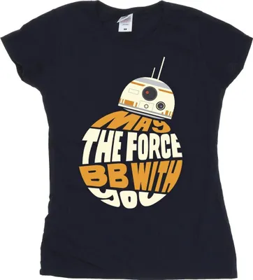 Produktbild von Star Wars - "May The Force" T-Shirt für Damen BI42468 (M) (Marineblau)