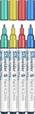 Produktbild von Schneider Schreibgeräte 4 Schneider 011 Lackmarker farbsortiert 2.0 mm