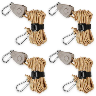 Productafbeelding van 4 Stuks Verstelbare Touwratel met Reflecterende Kabel - 4m