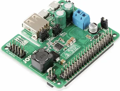 Zdjęcie produktu dla Joy-iT RB-STROMPI3, Płytka rozszerzająca, Raspberry Pi, Czarny, Niebieski, Zielony, Srebrny, 55 mm, 54 mm, 20 mm