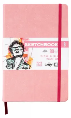 Imagen del producto de Darwi For You DF80014210009C - Cuaderno de dibujo con encuadernación cosida, tamaño 14x21 cm, 140 g - 80 hojas