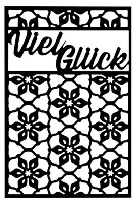 Stanzschablone viel Glück 9,4x14,4 cm für Stanzmaschinen
