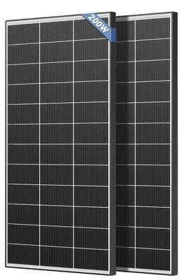 Zdjęcie produktu dla Panele słoneczne, dwustronne, wysoka wydajność, 200W, 2 sztuki