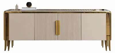 Immagine prodotto di Elegante consolle con dettagli in metallo dorato e design raffinato