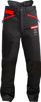 Produktbild von Oregon Schnittschutzhose Waipoua Schwarz/Rot Größe L