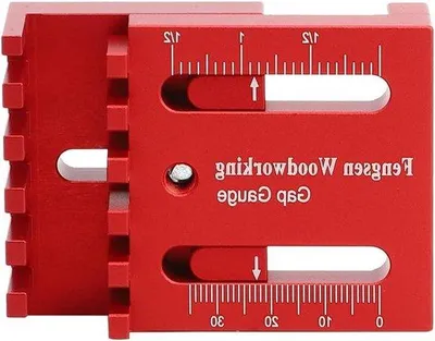 Image de Mini-jauge pour le travail du bois - Mini-jauge d'écart en aluminium avec dent de scie