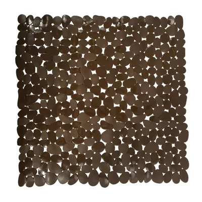 Obrázek produktu pro MSV Sprchová rohož Koupelnová rohož Sprchová rohož antibakteriální protiskluzová s přísavkami - hnědá - cca 53 x 53 cm