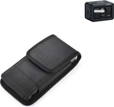 Produktbild von Holster Gürteltasche kompatibel mit Sony Cyber-shot DSC-RX0 II Holster Gürtel Tasche wasserabweisend Handy Hülle Schutz Hülle Outdoor schwarz