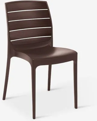 Produktbild von Stapelbarer Stuhl für Garten- und Restaurant Carmen Grand Soleil - Braun