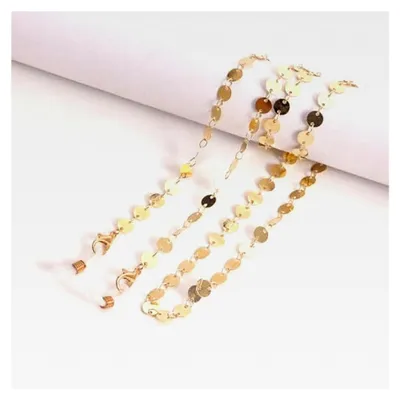 Produktbild von 2 Stück Brillenkette für Damen, Brillenband in Gold, Sterne Pailletten Brillenbänder für Kurzsichtigkeitsbrillen, Sonnenbrillen, Sportbrillen und Lesebrillen