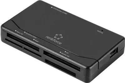 Image de Renkforce RF-PCR-150 Externer Speicherkartenleser USB 2.0 Schwarz (RF-5152720)