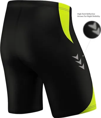Produktbild von Radhose Fahrradhose Radlerhose Gepolsterte Coolmax (Polyesterfasern) Radler-Shorts, Größe:XS, Farbe:Grün