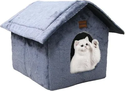 Produktbild von Famanu Katzenhaus Tragbar Weich - Plüsch Kissen - Faltbares Katzennest 45x40x45cm