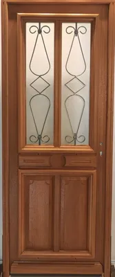 Image de Porte d'entree Bois vitree, Baya, H200xL90 p, gauche Cotes Tableau