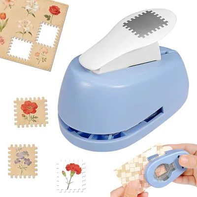 Stempelperforator 12,8 x 13 mm, quadratisch, für Scrapbooking, DIY, blau