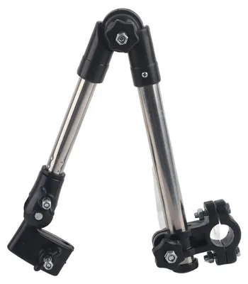 Image de Support extensible pour parapluie réglable à 360°, support pour poussette, landau, siège vélo, noir