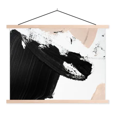 Produktbild von MuchoWow® Textilposter Farbe - Design - Abstrakt 60x45 cm mit holzfarbenen Rahmen - Bild