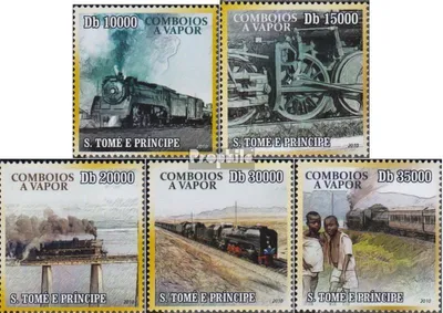 Produktbild von Briefmarken Sao Tome e Principe 2010 Mi 4394-4398 (kompl.Ausg.) postfrisch Dampflokomotiven