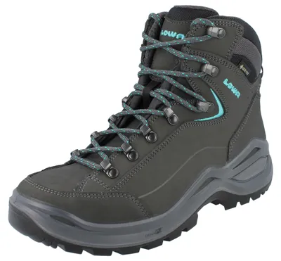 Produktbild von LOWA Renegade EVO GTX Damen Wanderstiefel grau türkis Nubukleder - Größe: UK 6,5