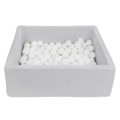 Obrázok produktu pre Bazén s loptičkami pre deti, 90x90 cm, ihrisko + 150 loptičiek biely