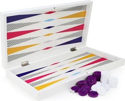 Produktbild von Wunderschöne Bunte Backgammon Design TAVLA XXL