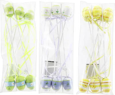 Produktbild von Osterstecker Eier 21 x 4 cm 6 Stück bunt