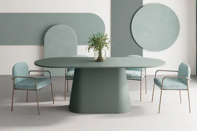 Produktbild von Design Esstisch Tisch Cremona ausziehbar 160 bis 206 cm oval Esszimmer Pastellkollektion