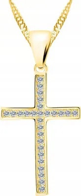Produktbild von Goldkette mit Kreuz, religiöses Kreuz, Silber 925