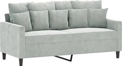 Produktbild von vidaXL 2-Sitzer-Sofa Hellgrau 140 cm Samt