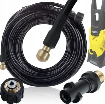 Zdjęcie produktu dla Rosfix HydroClean ProFlex 30M – Część Zamienna do Myjek Ciśnieniowych Kärcher K2 – K7, HD, HDS | Wąż do Czyszczenia Rur 1/4” 30 m, 155 bar, M22