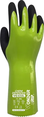 Produktbild von Arbeitshandschuh WONDER GRIP CHEM DEFENDER WG-658L Chemisches Nitril Nylon 10/XL
