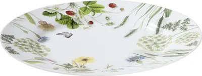 Produktbild von GILDE Teller, "Wild Flowers", Schmetterlingmotiv, Blumenmuster, Porzellan, weiß, VE 6, H. 2.5 cm, D. 26.5 cm
