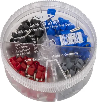 Obrázok produktu pre KNIPEX sortiment izol. Dvojité koncovky