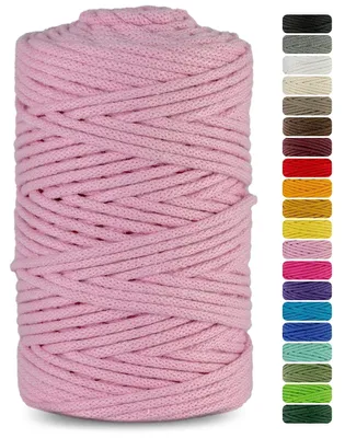 Produktbild von Baumwollkordel, 3 mm - 100 m, Naturrosa, für Makramee und kreative Projekte